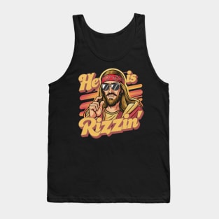 He is Rizzin funny Jesus Tank Top